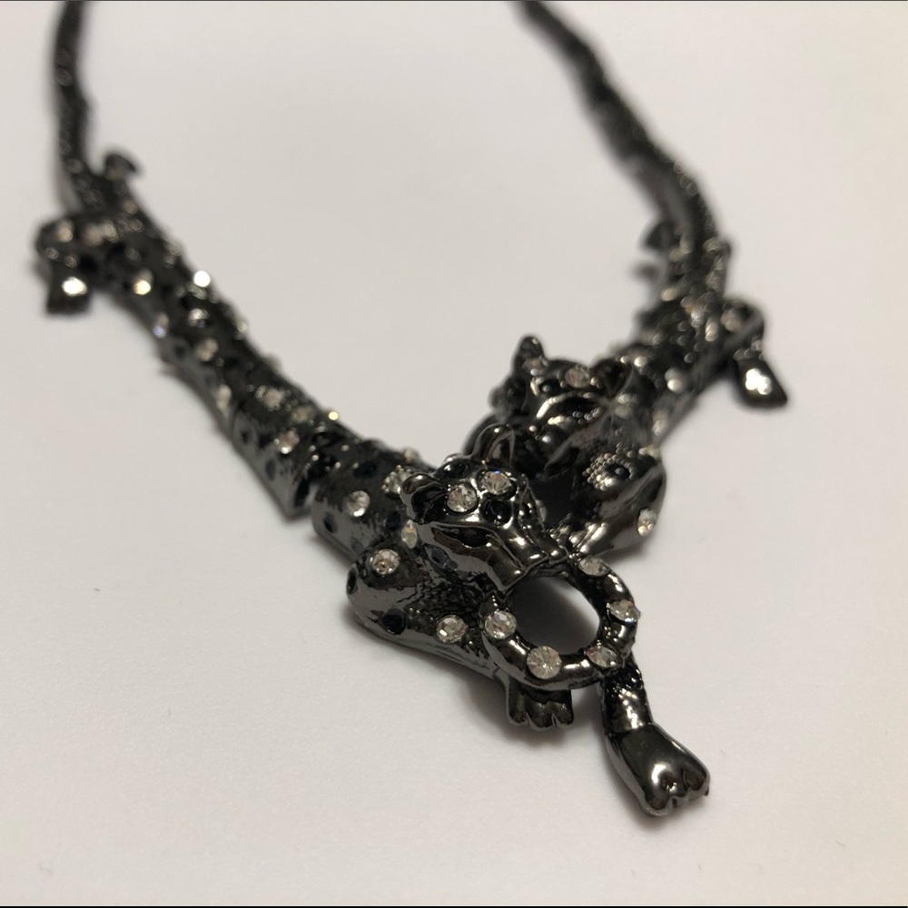 Rhinestone Cheetah Choker